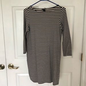 Cream and black dress